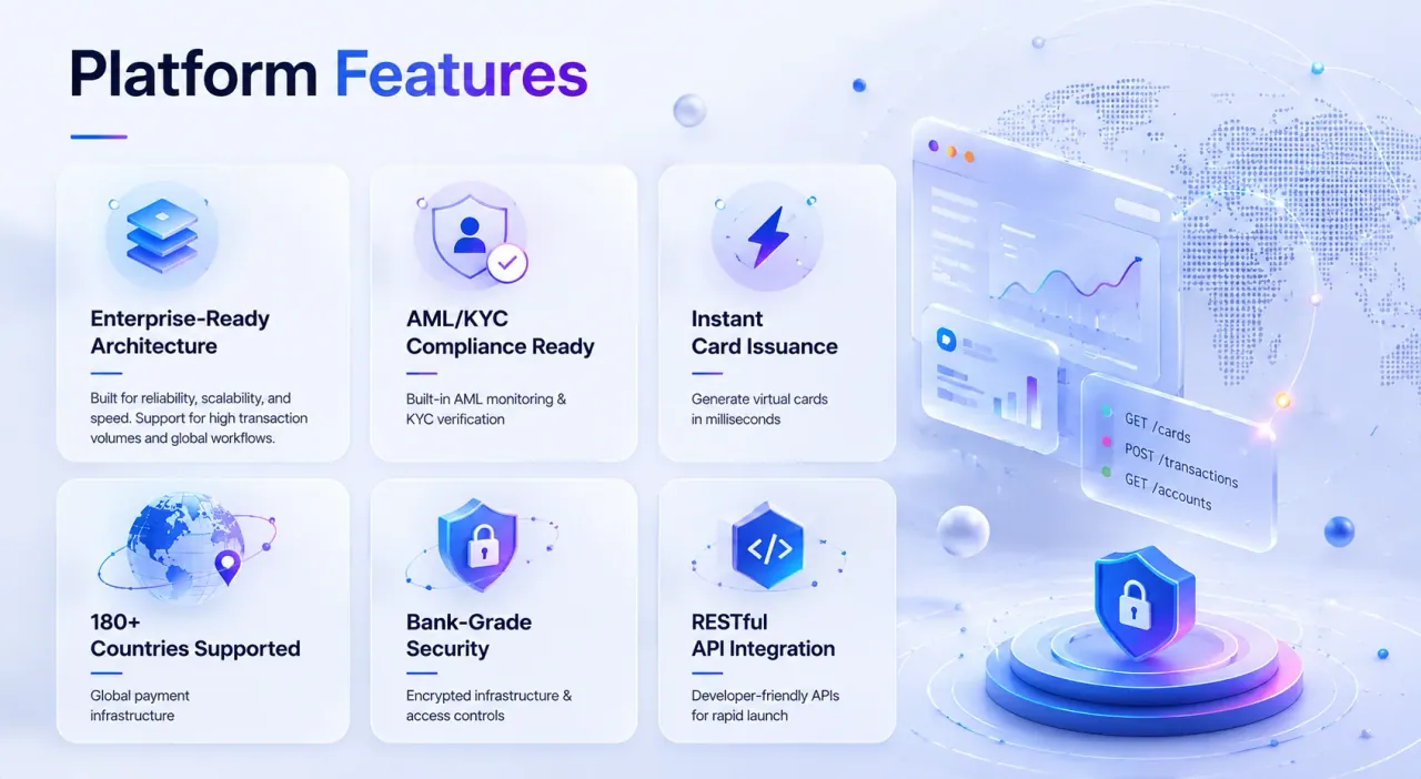 Platform features dashboard