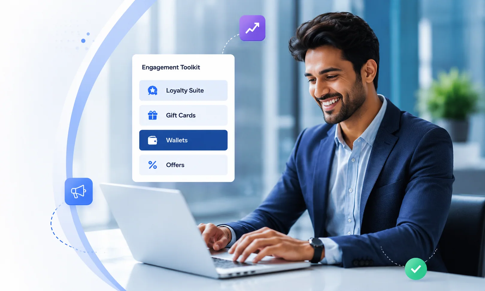 Business owner using the NetPay engagement toolkit