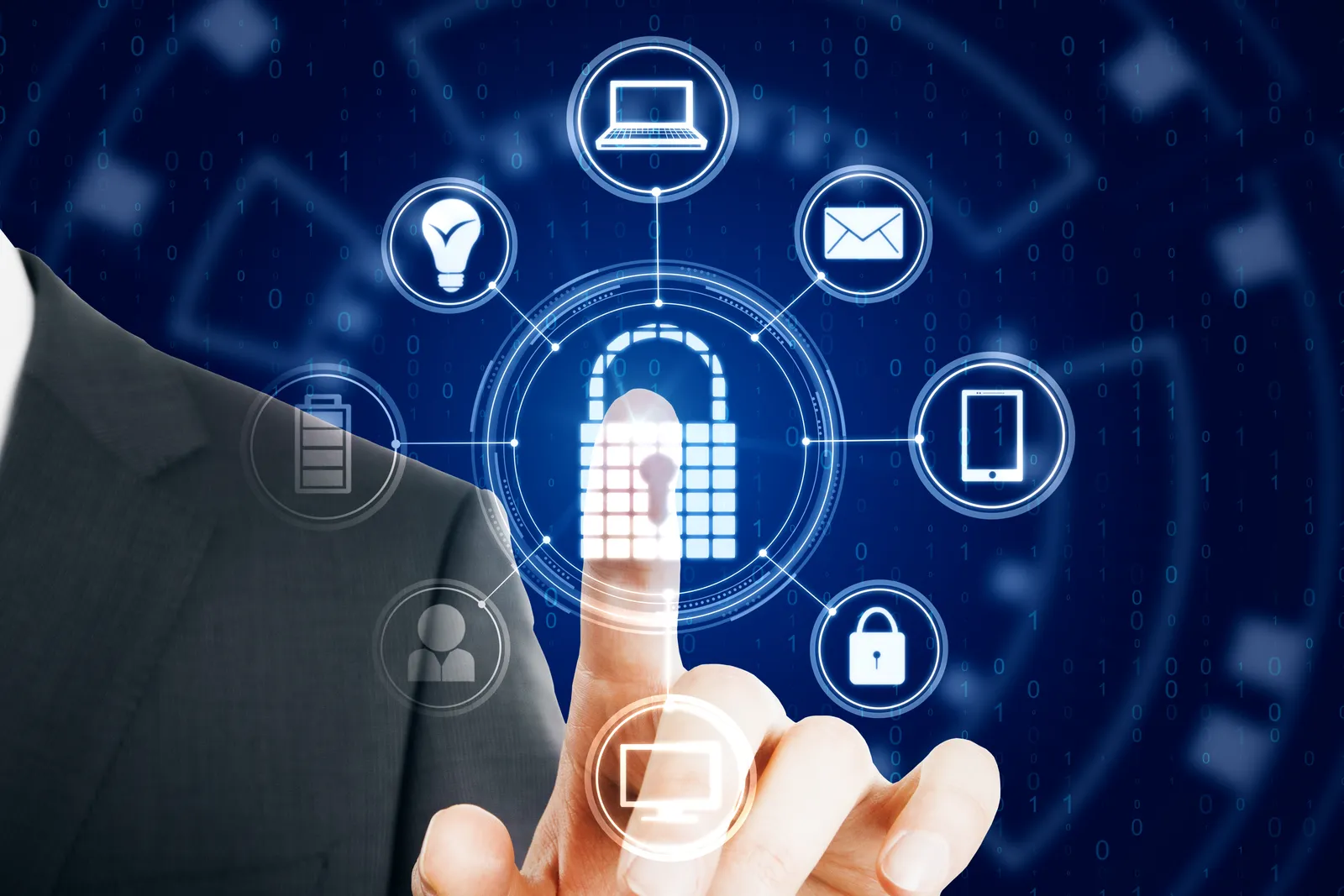 Security lock interface representing payment security